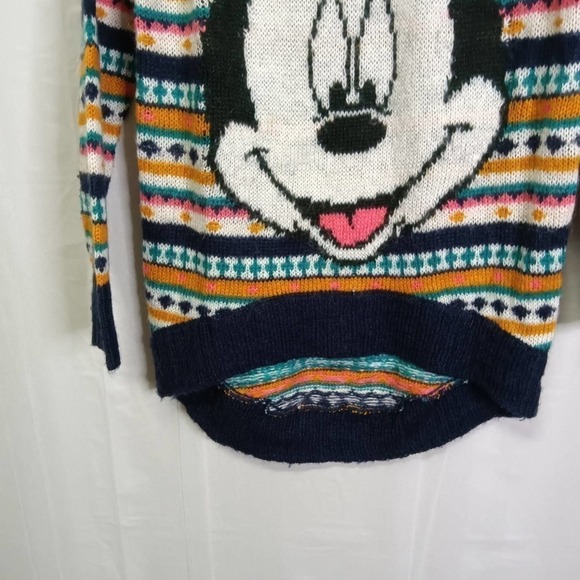 H&M Divided Disney Mickey Mouse Striped Mohair Sweater XS - Picture 4 of 8
